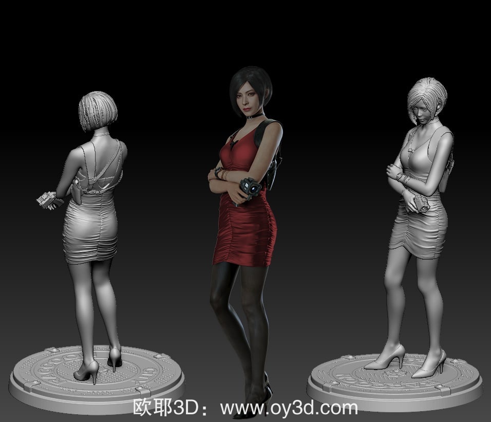 动漫电影,Resident,Evil,ADA,WONG,DG,PRINT,组装