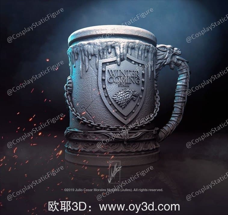 动漫电影,Stark,House,Jar,3D,print,model,组装