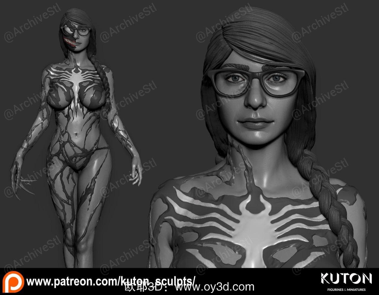 动漫电影,Mia,Khalifa,as,Venom,组装