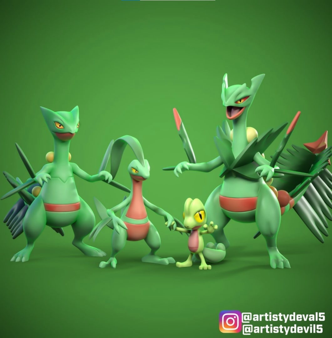 动漫电影,sceptile,stl,组装