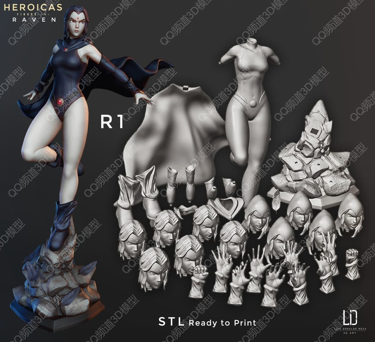 动漫电影,Pack,Heroínas.4,Raven,组装