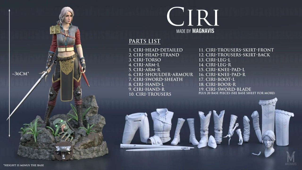 动漫电影,Ciri,Alternate,Look,The,Witcher,3,组装